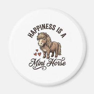 Mini Horse Vintage Engraving Cute Pony Shirt Desig Magnet