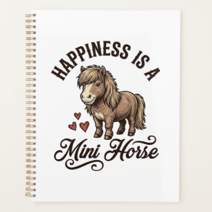 Mini Horse Vintage Engraving Cute Pony Shirt Desig Planner