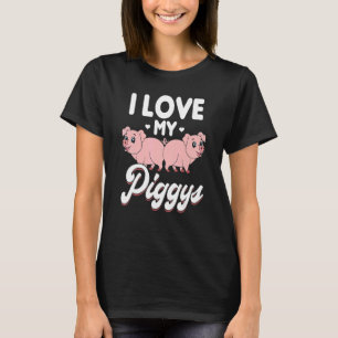 Mini House Pig I Love My Piglet Teacup Pig Mom 1 T-Shirt