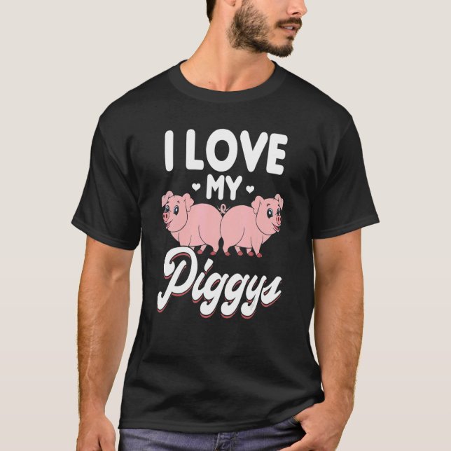 Mini House Pig I Love My Piglet Teacup Pig Mum 1 T-Shirt (Front)