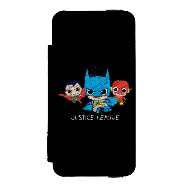 Mini Justice League Sketch Incipio iPhone Wallet Case (Folio Front)