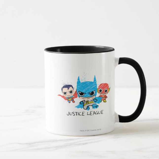 Mini Justice League Sketch Mug (Right)