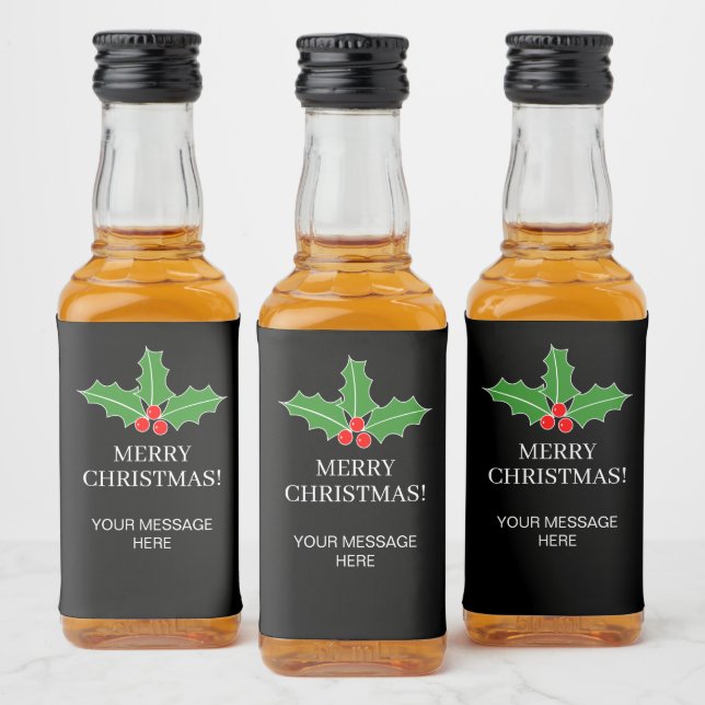 Mini Liquor Bottle Labels for Christmas party (Bottles)