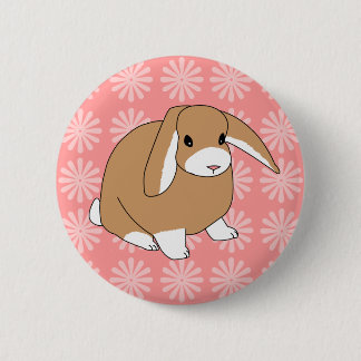 Mini Lop Rabbit 6 Cm Round Badge