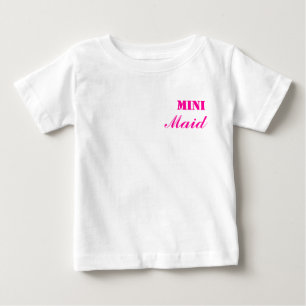 Mini Maid Baby Tshirt Pink/White