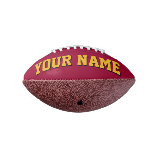 Mini MAROON AND GOLD Personalised Football American Football