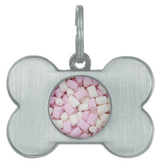 Mini marshmallows pet ID tag