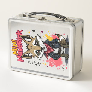 Mini Maverick Cool Rebel Coyote Playground Punk  Metal Lunch Box