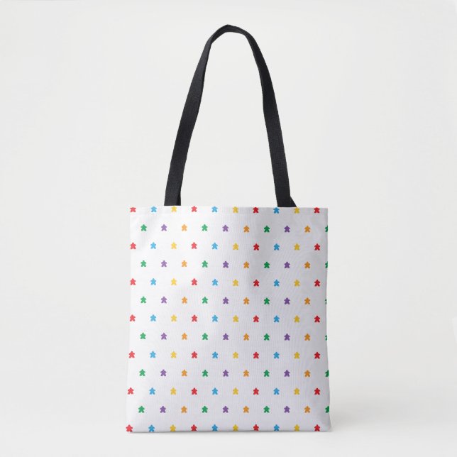 Mini Meeple Print Tote (Front)