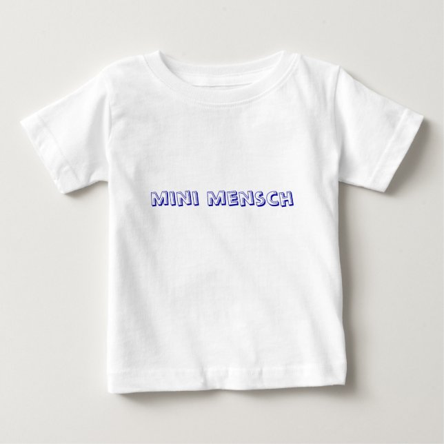 mini mensch Yiddish t shirt or (Front)