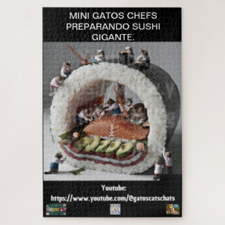 MINI MINI GATOS CHEFS BEGINNING SUSHI. JIGSAW PUZZLE