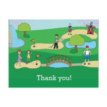 Mini Miniature Golf Birthday Thank You