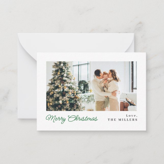 MINI Minimalist Classic Merry Christmas Card (Front)