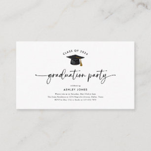 Mini Modern Graduation Party Invitation Insert