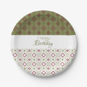 Mini Modern Patterned Paper Plate