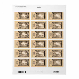 Mini Modern Vintage Bookplates Personalised Label