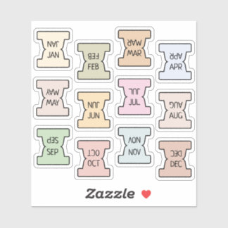 Mini Monthly Index Tab Pastel Bujo Planner Folded