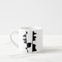 Mini Mug Abstract Dual Face Art Espresso