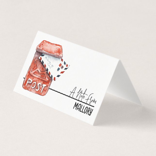 Mini Note Cards Personalised with Your Name (Front)