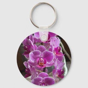 Mini Phalaenopsis Sogo Vivien Purple Orchid Flower Key Ring