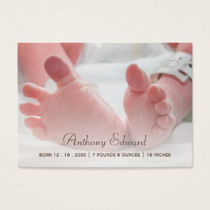 Mini Photo Newborn Baby Feet Birth Announcements