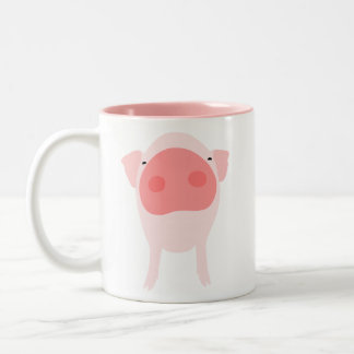 Mini Pig Two-Tone Coffee Mug