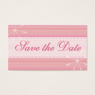 Mini Pink Save the Date cards