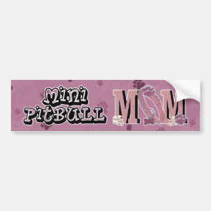 Mini Pitbull MOM Bumper Sticker