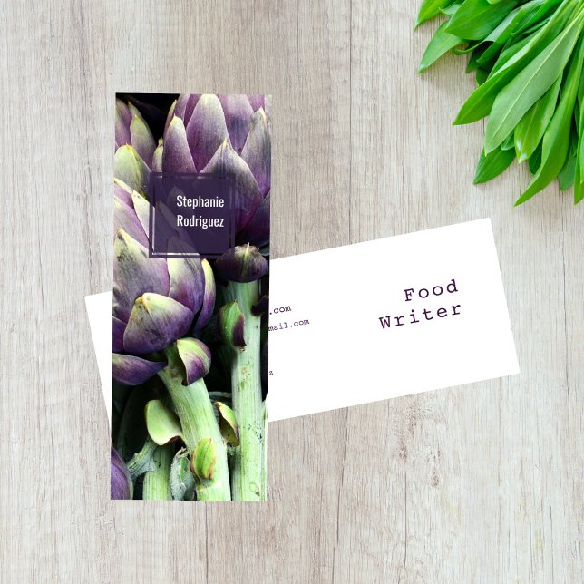 Mini Portrait  Food Business Card (Food Writer Business Card)