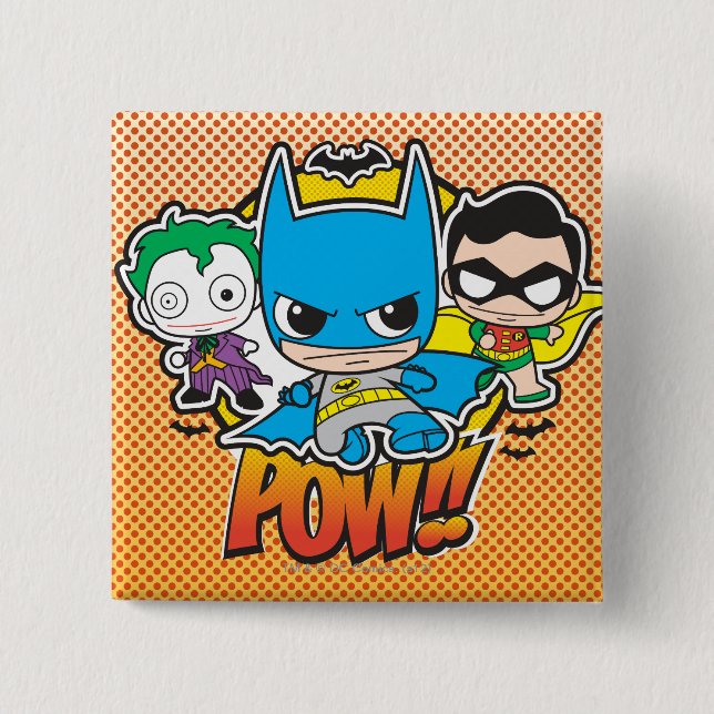 Mini Pow 15 Cm Square Badge (Front)
