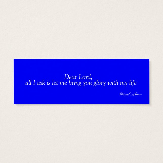 Mini prayer bookmark (Back)