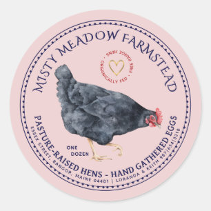 MINI PRODUCT LABEL ORGANIC EGGS WITH HEART