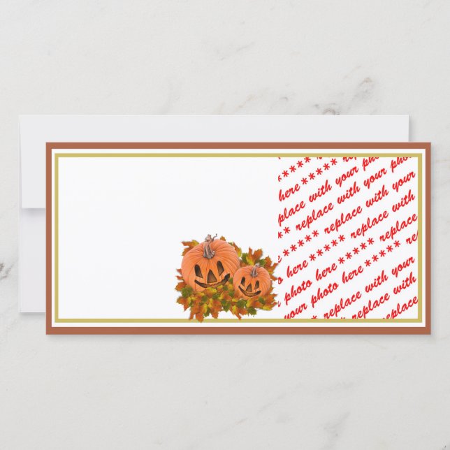 Mini Pumpkins with Fall Leaves Photo Frame (Front)