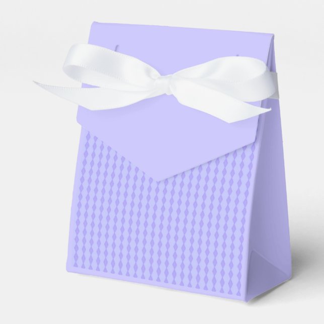 Mini Purple Diamond Pattern Favour Box (Front Side)