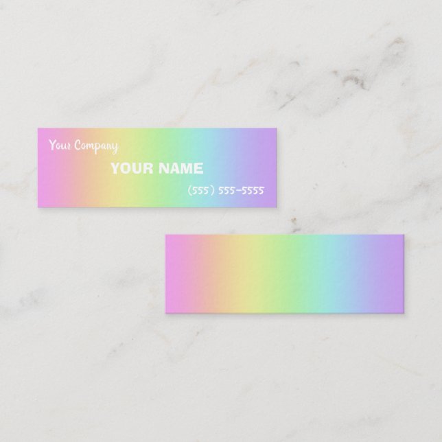 Mini Rainbow Gradient Business Cards (Front/Back)