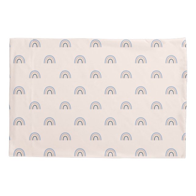 Mini Rainbow Pattern Reversable Kids Bedroom Pillowcase (Back)