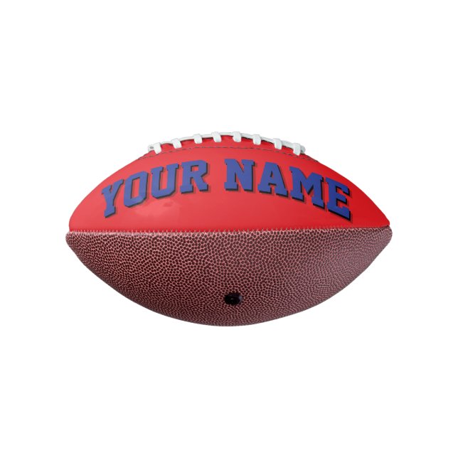 Mini RED AND BLUE Personalised Football American Football (Rotated 270)