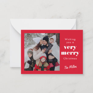MINI Red Very Merry Christmas Card