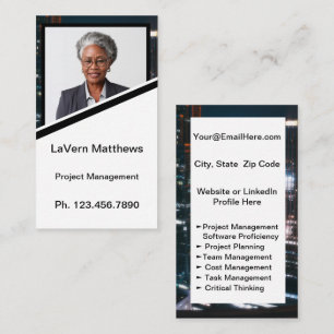 Mini Resume Card   Networking Card Black White
