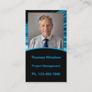 Mini Resume Card   Networking Card Blue Black