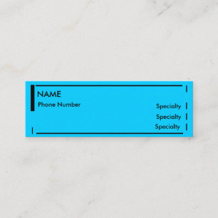 Mini Resume Mini Business Card