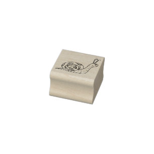 Mini rubber stamp snail