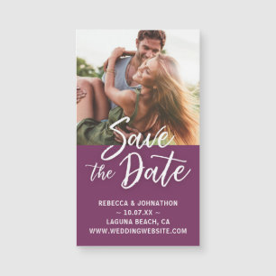 Mini Save the Date Magnets Cheap Burgundy