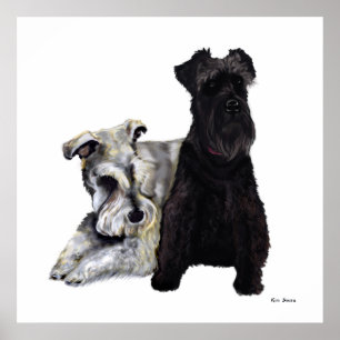 Mini Schnauzer Buddies Poster