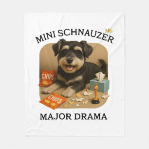 Mini Schnauzer Dog Lovers Fleece Blanket