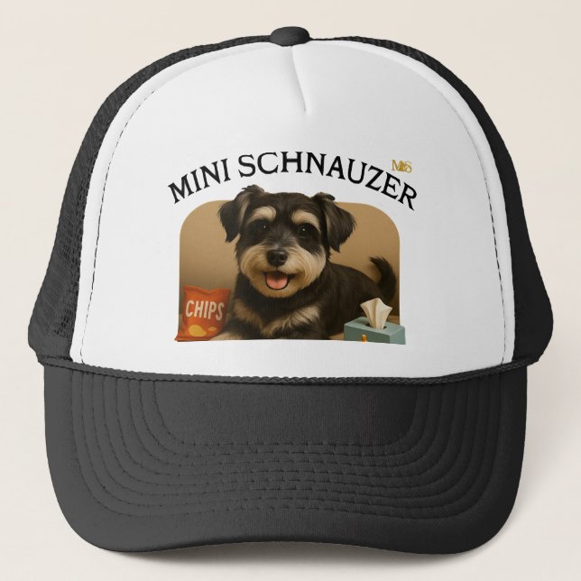 Mini Schnauzer Dog Lovers  Trucker Hat (Front)