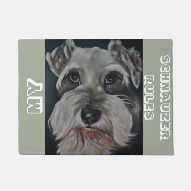Mini Schnauzer Door Mat (Front)