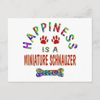 Mini Schnauzer Happiness Postcard