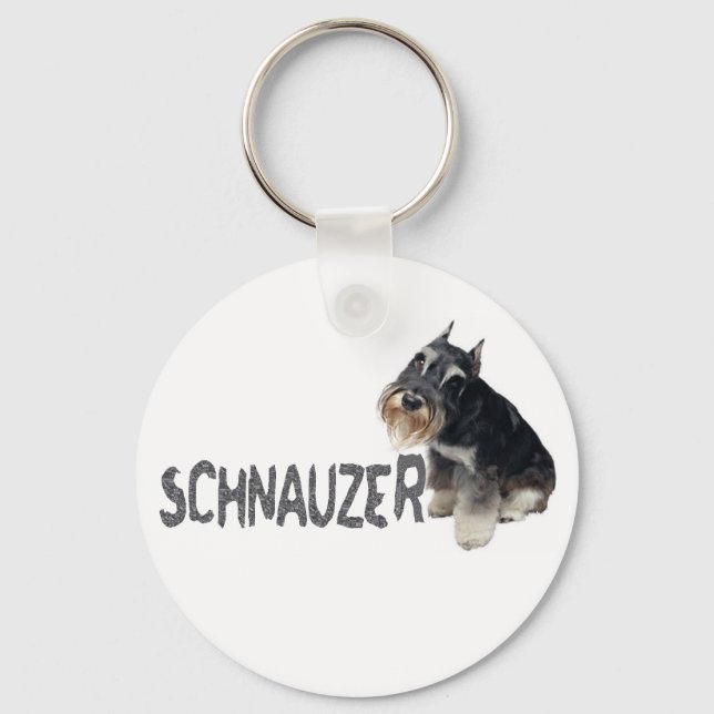 Mini Schnauzer Key Ring (Front)
