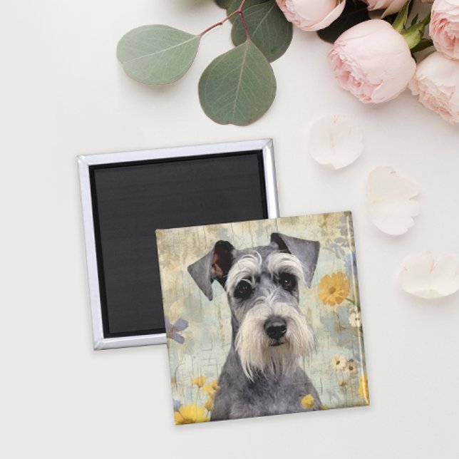 Mini Schnauzer Magnet (Add some cuteness to your day with this pretty Schnauzer magnet.)